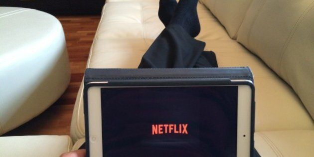 Watching Netflix on an iPad