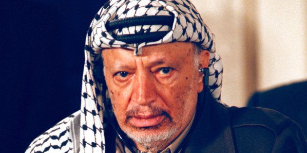 Palestinian leader Yassar Arafat at a White House ceremony on Friday October 23, 1998. The Palastinian and Israeli leaders signed the land-for-peace agreement after nine days of negotiations on Maryland's Eastern Shore. (photo by Chuck Kennedy)