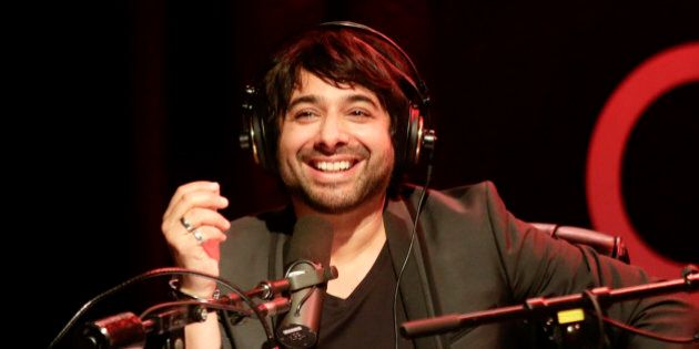 PORTLAND, OR - APRIL 24: Jian Ghomeshi records a live show at Aladdin Theater on April 24, 2014 in Portland, Oregon. (Photo by Natalie Behring/Getty Images)