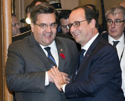 François Hollande en visite au Canada