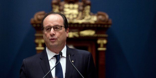 French President Francois Hollande addresses the Quebec National Assembly, on November 4, 2014 in Quebec. Hollande continues his Canadian visit Tuesday with stops in Quebec City and Montreal. AFP PHOTO/ ALAIN JOCARD (Photo credit should read ALAIN JOCARD/AFP/Getty Images)