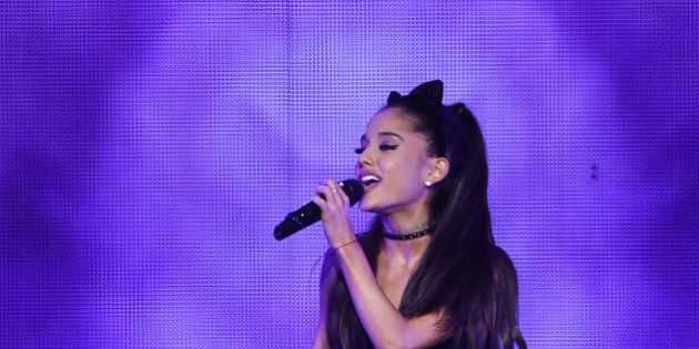 NEW YORK, NY - MARCH 20: Ariana Grande performs onstage at Madison Square Garden on March 20, 2015 in New York City. (Photo by Larry Busacca/Getty Images)