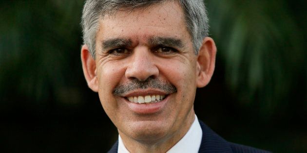Mohamed El-Erian, former chief executive officer of Pacific Investment Management Co. (PIMCO), stands for a photograph after a Bloomberg Television interview in Irvine, California, U.S., on Wednesday, April 23, 2014. El-Erian, chief economic adviser to Allianz SE, described Bill Gross as one of the worlds best investors in his first television interview since leaving the bond investment firm in March. Photographer: Patrick T. Fallon/Bloomberg via Getty Images