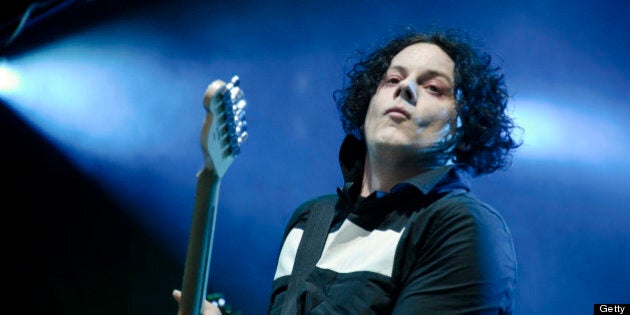 US singer and guitarist Jack White performs on stage on the third day of the Eurockeennes' festival on July 1, 2012, in the French eastern city of Belfort. AFP PHOTO / SEBASTIEN BOZON (Photo credit should read SEBASTIEN BOZON/AFP/GettyImages)