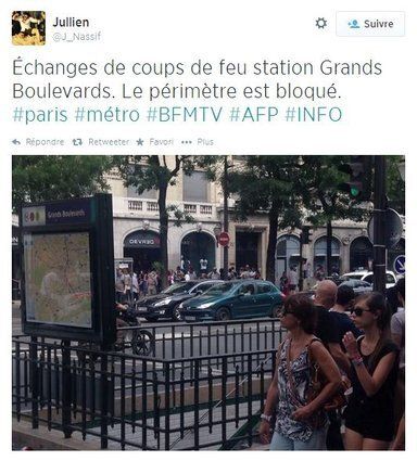 Fusillade dans le métro de Paris