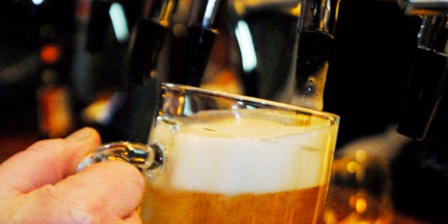 UNITED STATES - DECEMBER 13: A mug of Krusovice Czech lager is poured from one of 20 taps at the Downtown Bar and Grill in the Brooklyn borough of New York, U.S., on Wednesday, Dec. 13, 2007. After dive bars, trendy bars, sports bars and Irish pubs, I've lately been doing my drinking at beer bars in the borough of Brooklyn. These offer ``micro'' or ``craft''-brewed beers, along with food to soak things up. (Photo by Jonathan Fickies/Bloomberg via Getty Images)