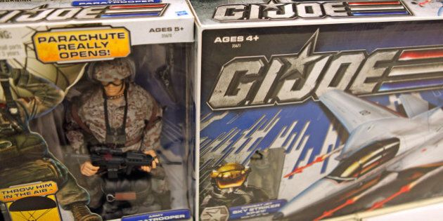 Hasbro Inc.'s G.I. Joe logo is displayed on a toy for sale at a Target Corp. store in Rosemont, Illinois, U.S., on Thursday, Oct. 13, 2011. The U.S. Census Bureau is scheduled to release retail sales data on Oct. 14. Photographer: Tim Boyle/Bloomberg via Getty Images