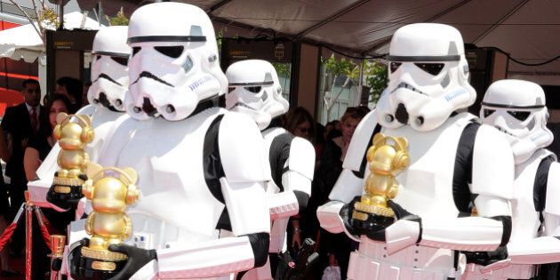 LOS ANGELES, CA - APRIL 26: Stormtroopers arrives at the Disney Channel Presents 2014 Radio Disney Music Awards at Nokia Theatre L.A. Live on April 26, 2014 in Los Angeles, California. (Photo by Steve Granitz/WireImage)