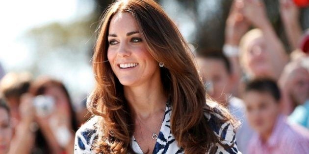 KATOOMBA, AUSTRALIA - APRIL 17: Catherine, Duchess of Cambridge arrives at the Blue Mountains suburb of Winmalee, that lost homes during bushfires last year on April 17, 2014 in Katoomba, Australia. The Duke and Duchess of Cambridge are on a three-week tour of Australia and New Zealand, the first official trip overseas with their son, Prince George of Cambridge. (Photo by Phil Noble - WPA Pool/Getty Images)