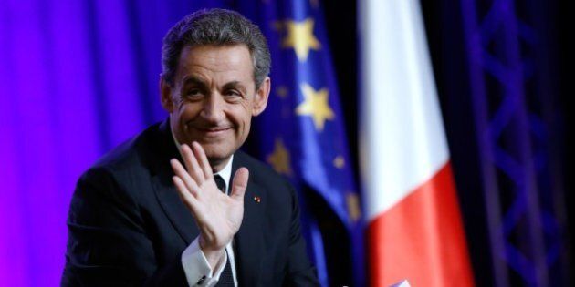 President of the UMP right-wing opposition party and former French President, Nicolas Sarkozy, gestures during a campaign rally ahead of the second round of the French Departementales elections, on March 24, 2015 in Asnieres-sur-Seine, outside Paris. AFP PHOTO / THOMAS SAMSON (Photo credit should read THOMAS SAMSON/AFP/Getty Images)