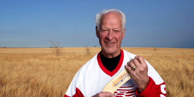 In an undated image provided by Crown Media United States, former Detroit Red Wings hockey great Gordie Howe is seen. A made-for-TV movie,