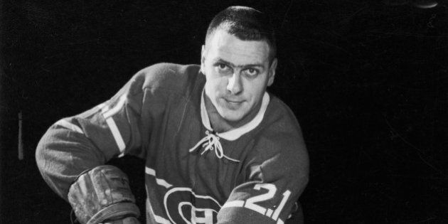 Publicity portrait of Canadian ice hockey player Gilles Tremblay of the Montreal Canadiens, 1960s. (Photo by Bruce Bennett Studios/Getty Images)
