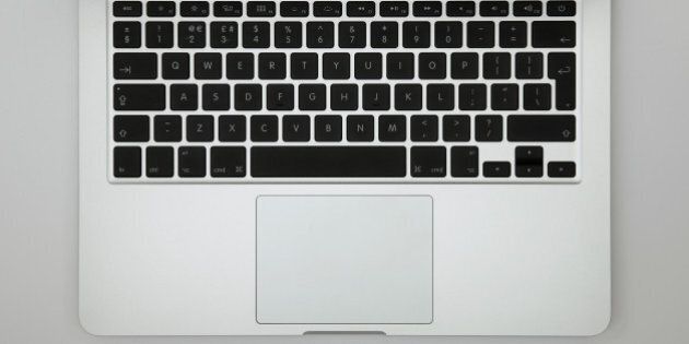 The keyboard and trackpad of an Apple 13' MacBook Pro laptop with Retina display, photographed during a studio shoot for MacFormat Magazine, November 20, 2012. (Photo by Joby Sessions/MacFormat Magazine via Getty Images)