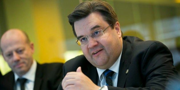 Denis Coderre, mayor of Montreal, speaks during an interview in New York, U.S., on Monday, April 14, 2014. Coderre, former Canadian immigration minister, was elected mayor of Quebec's largest city in November of last year. Photographer: Scott Eells/Bloomberg via Getty Images