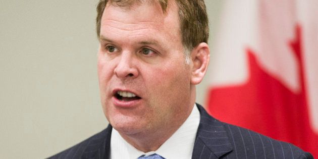 TORONTO, ON - MARCH 2 Foreign Affairs Minister John Baird talked to media about the latest developments in Ukraine, March 2, 2014. (Bernard Weil/Toronto Star via Getty Images)