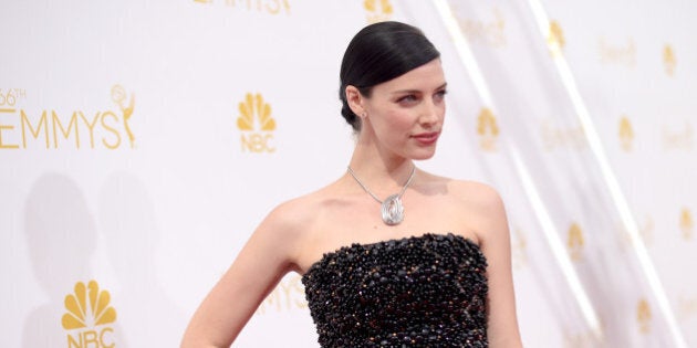 LOS ANGELES, CA - AUGUST 25: 66th ANNUAL PRIMETIME EMMY AWARDS -- Pictured: Actress Jessica ParÃ© arrives to the 66th Annual Primetime Emmy Awards held at the Nokia Theater on August 25, 2014. (Photo by Jason Kempin/NBC/NBC via Getty Images)