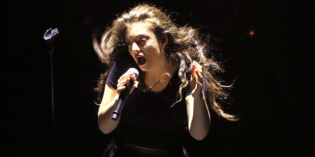 KANSAS CITY, MO - MARCH 21: Singer Lorde performs at Arvest Bank Theatre at The Midland on March 21, 2014 in Kansas City, Missouri. (Photo by Jason Squires/WireImage)