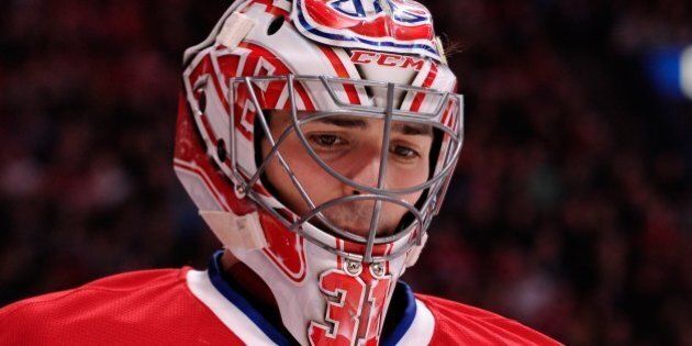 MONTREAL, QC - FEBRUARY 2: Carey Price #31 of the Montreal Canadiens skates during the NHL game against the Winnipeg Jets at the Bell Centre on February 2, 2014 in Montreal, Quebec, Canada. The Jets defeated the Canadiens 2-1. (Photo by Richard Wolowicz/Getty Images)