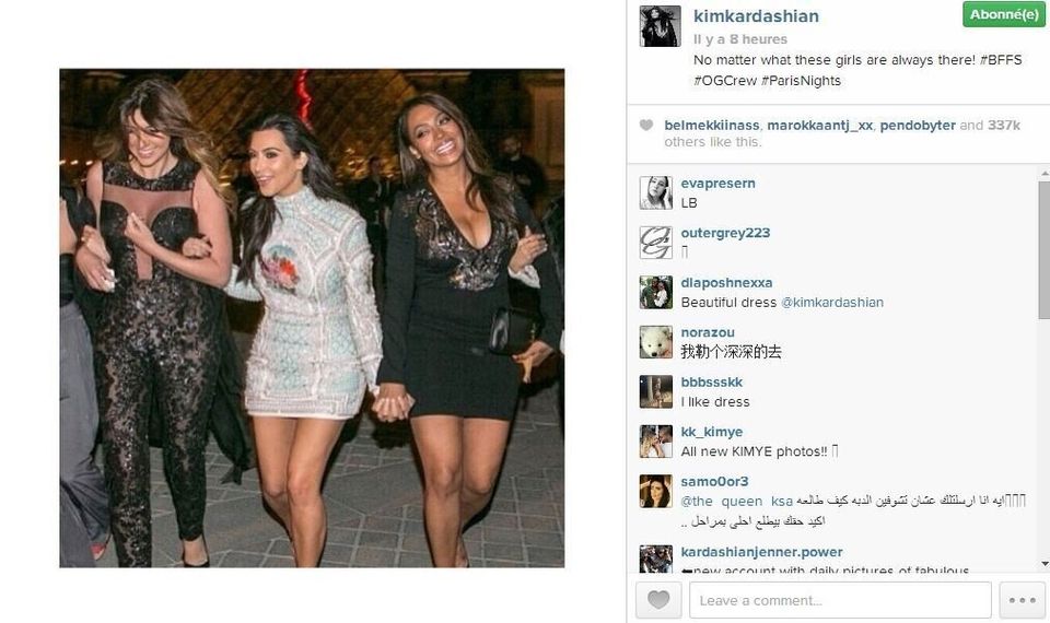 Kim Kardashian et ses meilleures amies au Louvre