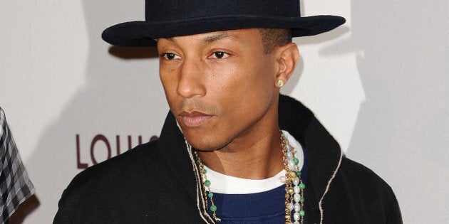 LOS ANGELES, CA - MARCH 29: Pharrell Williams attends the MOCA 35th anniversary gala celebration at The Geffen Contemporary at MOCA on March 29, 2014 in Los Angeles, California. (Photo by Jason LaVeris/FilmMagic)