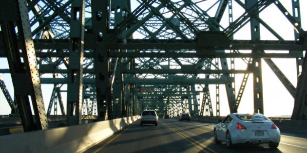 Crossing the St. Lawrence on the Champlain Bridge