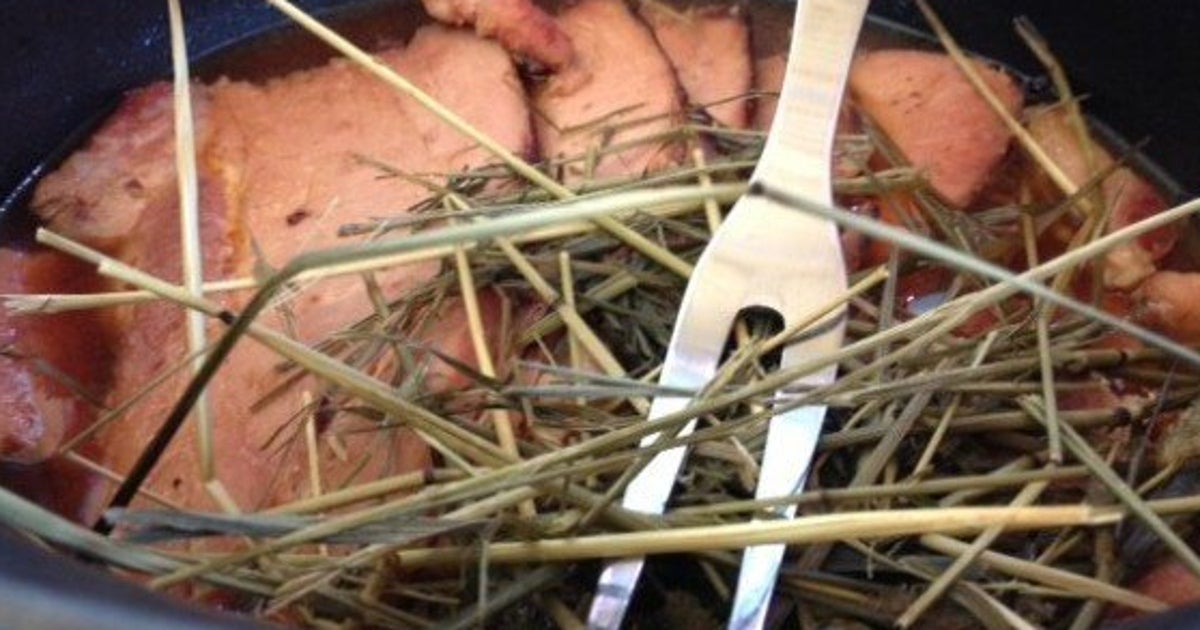 Jambon braisé au foin, jus à l'érable.. la recette de Laurent Godbout