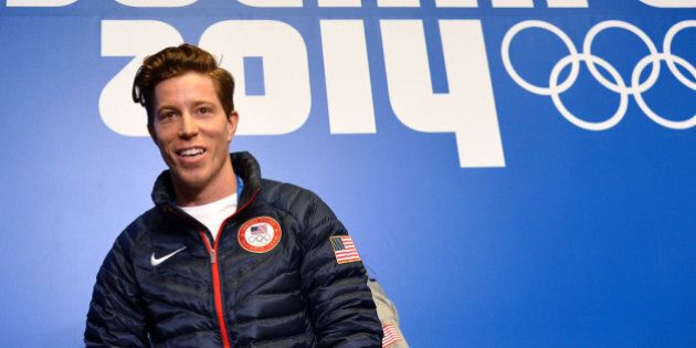 US snowboarder Shaun White speaks during a press conference at Gorky Media Center the Rosa Khutor Alpine Centre on February 5, 2014. White admitted on February 3 that Sochi's daunting slopestyle course which has already claimed two injury victims presented an 'intimidating' challenge. AFP PHOTO / ALBERTO PIZZOLI (Photo credit should read ALBERTO PIZZOLI/AFP/Getty Images)