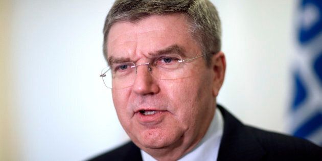 International Olympic Committee President Thomas Bach arrives for an executive board meeting at the 2014 Winter Olympics, Sunday, Feb. 2, 2014, in Sochi, Russia. (AP Photo/David Goldman)