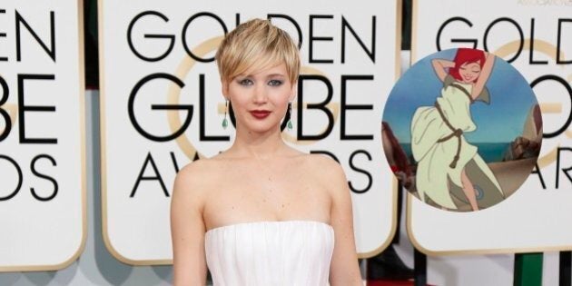 Golden Globes 2014: la robe de Jennifer Lawrence détournée et imitée