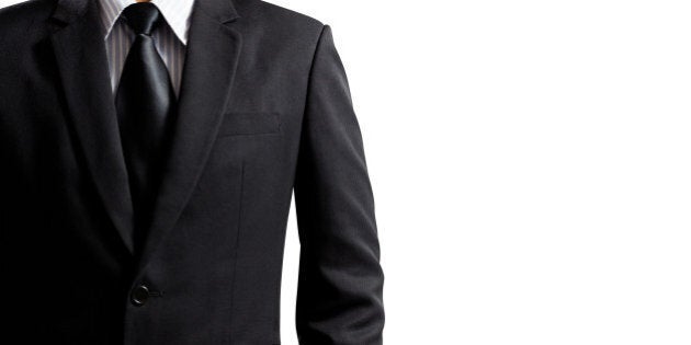 businessman in suit on white...