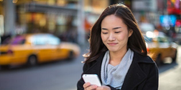 asian woman in new york city...