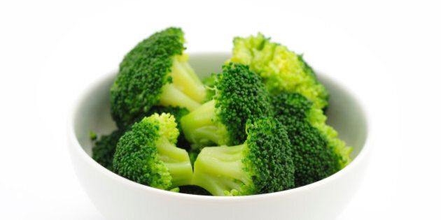 Close-up of Broccoli on white background not isulated
