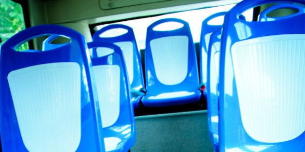 city vehicle bus empty seat