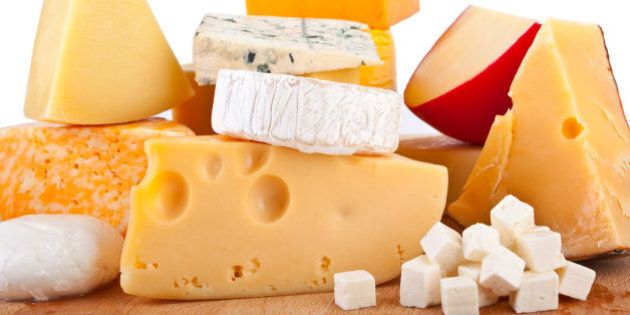 various types of cheese...