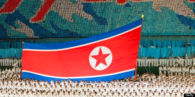 North Korea, Pyongyang, Performers at Arirang Mass Games