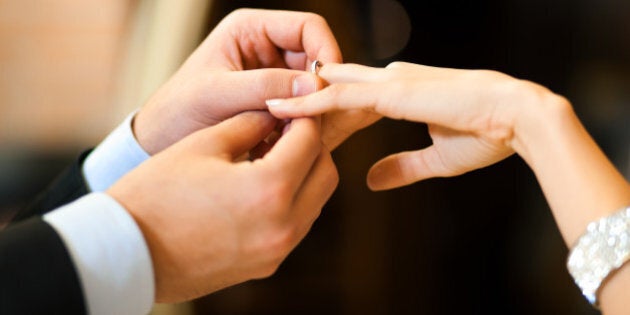 man giving an engagement ring...