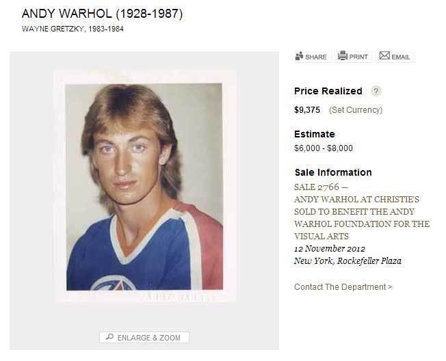 Andy Warhol's Wayne Gretzky Polaroid