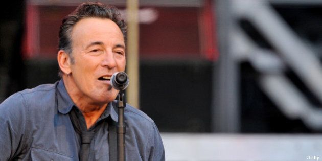 GENEVA, SWITZERLAND - JULY 03: Bruce Springsteen and The E Street Band perform at the Stade de Geneve during their Wrecking Ball Tour on July 3, 2013 in Geneva, Switzerland. (Photo by The Image Gate/Getty Images)