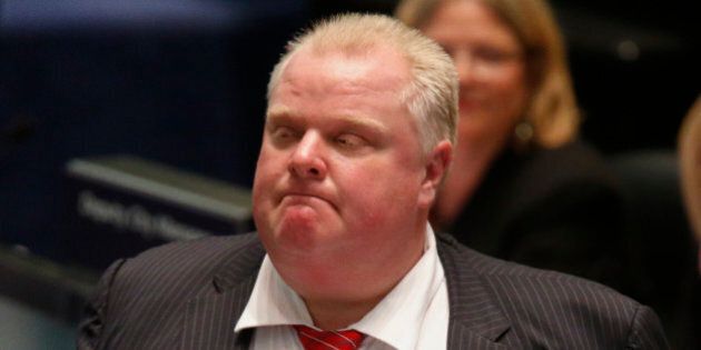 TORONTO, ON - NOVEMBER 18: Mayor Rob Ford listens to question in city council. Ford was stripped of most of his duties by council. November 18, 2013. (Bernard Weil/Toronto Star via Getty Images)