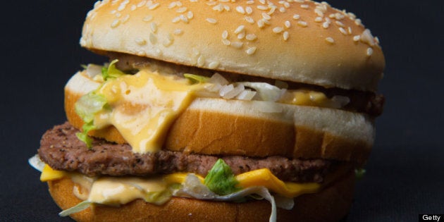 A photo of a McDonalds' Big Mac hamburger November 2, 2010. AFP Photo/Paul J. Richards (Photo credit should read PAUL J. RICHARDS/AFP/Getty Images)