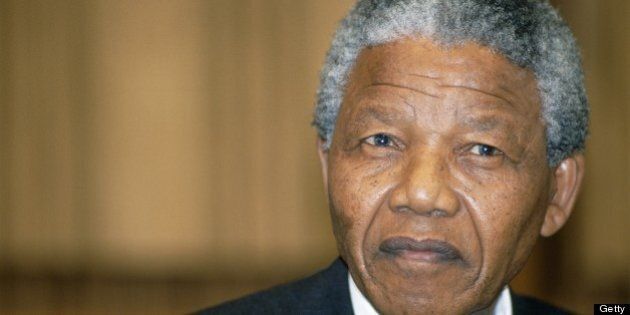 GERMANY - JUNE 12: Nelson Mandela's visit in Bonn, Germany on June 12, 1990-With Willy Brandt. (Photo by Patrick PIEL/Gamma-Rapho via Getty Images)