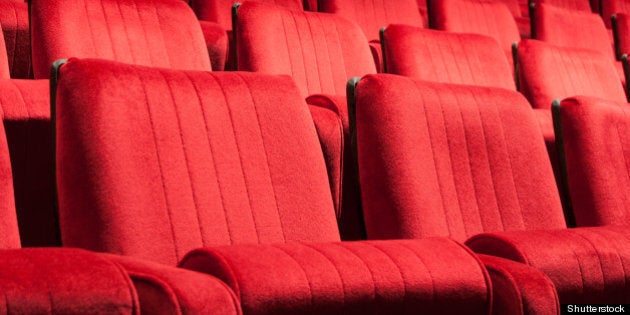 empty red seats for cinema ...