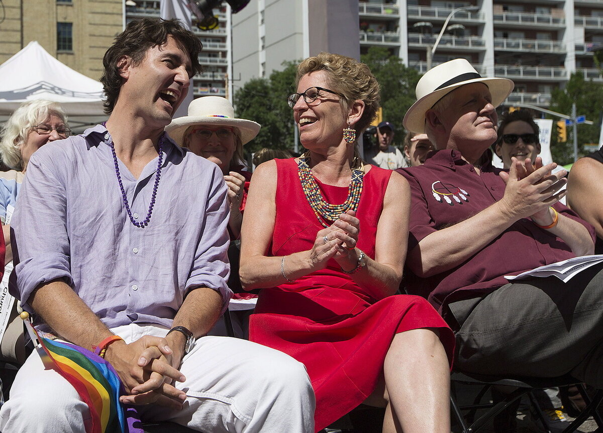 Kathleen Wynne, Thomas Mulcair Et Justin Trudeau à La Fierté Gaie De ...