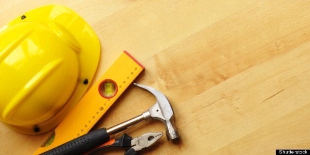 construction concept with hard...