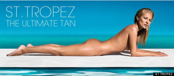 Kate Moss nue pour St Tropez, une marque d'autrobronzant