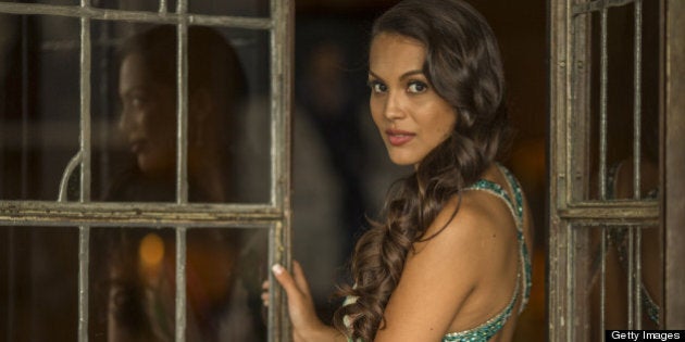 HOLMBY HILLS, CA - MAY 09: 2013 Playmate Of The Year Raquel Pomplun poses for a portrait during Playmate Of The Year Luncheon at The Playboy Mansion on May 9, 2013 in Holmby Hills, California. (Photo by Christopher Polk/Getty Images for Playboy)