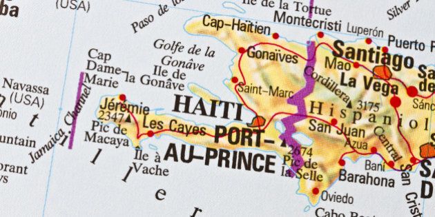 haiti and port au prince on a...