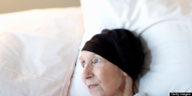 Sixty-three year old woman with brain cancer in hospice care.