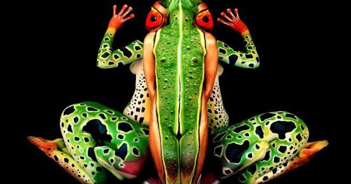 «Bodypainting» ou peintures sur corps nus sur Reddit des mannequins se transforment en