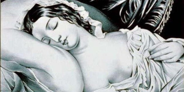 fr:Fichier:Sommeil.jpg , fr:User:Hopea , 2004 | 08 | 10 Category:Sleeping women Category:Lithographs.